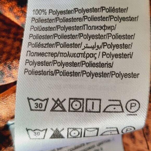 ONLY | Semi-Sheer Button Down Shirt Snake Print Sz 8 | Eur 40 Flawed - Picture 11 of 11